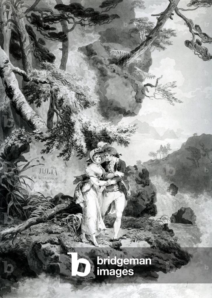 St Preux e Julia, 1786 (penna e inchiostro con w/c)