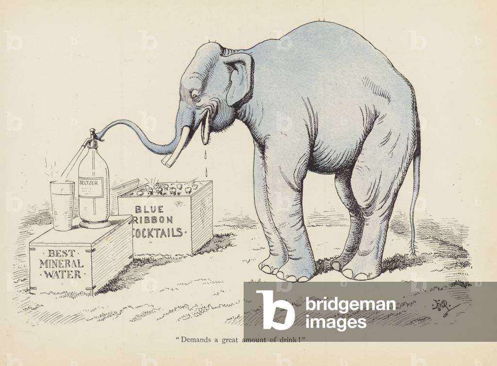 "Schwänze mit einem Twist: Der Elefant (Farbe litho)" 1801 von Edward Tennyson Reed