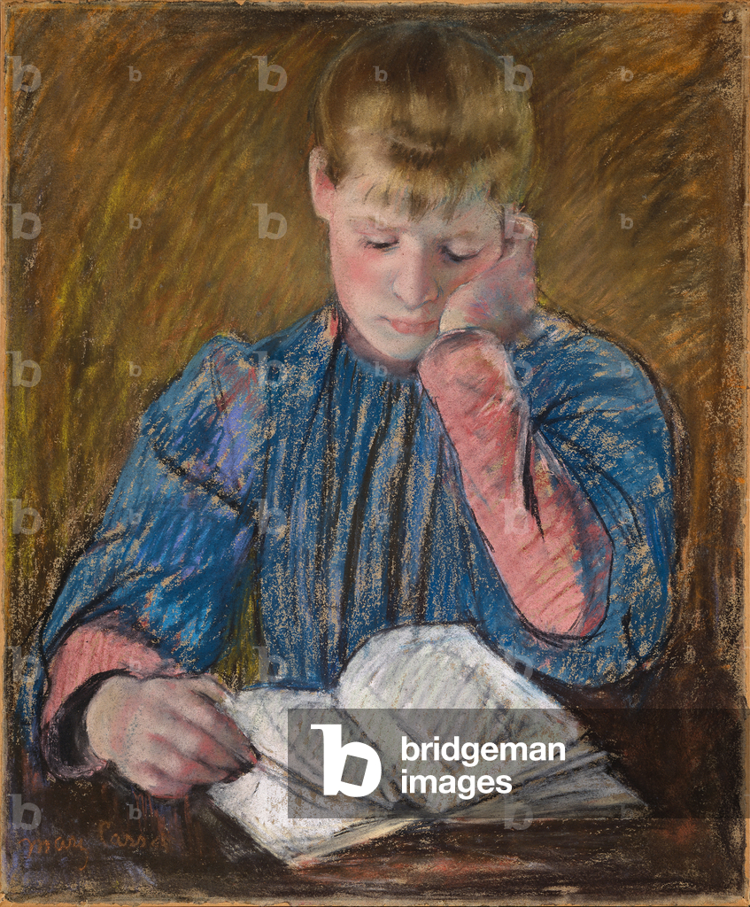 Image de Dessin représentant Jeune fille lisant 1894 par Mary Stevenson Cassatt