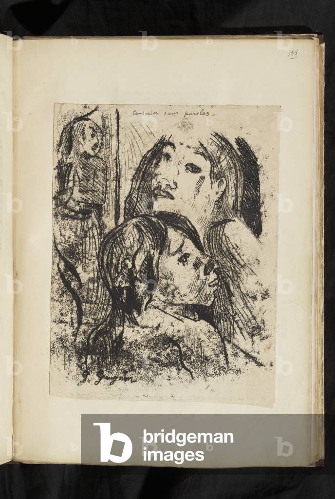 Avant et après - Causeries sans paroles, 1903 (nachgezeichneter Monotypie-Druck in schwarzer Tinte (recto), Gr
