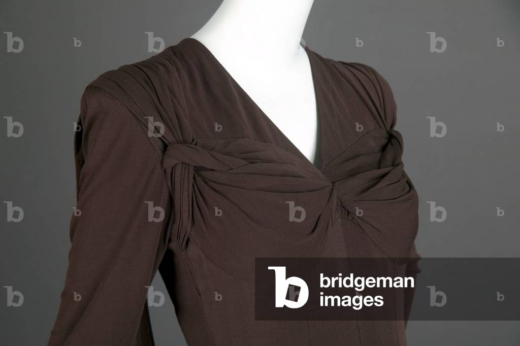 Brautmutterkleid, 1948 (Blick auf die Büste), Seidenjersey, Hardy Amies, England