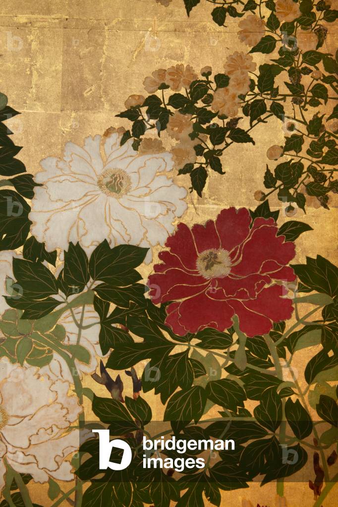 Bild von Gemälde "Leinwand mit Frühlings- und Sommerblumen" 1701 von Watanabe Shiko