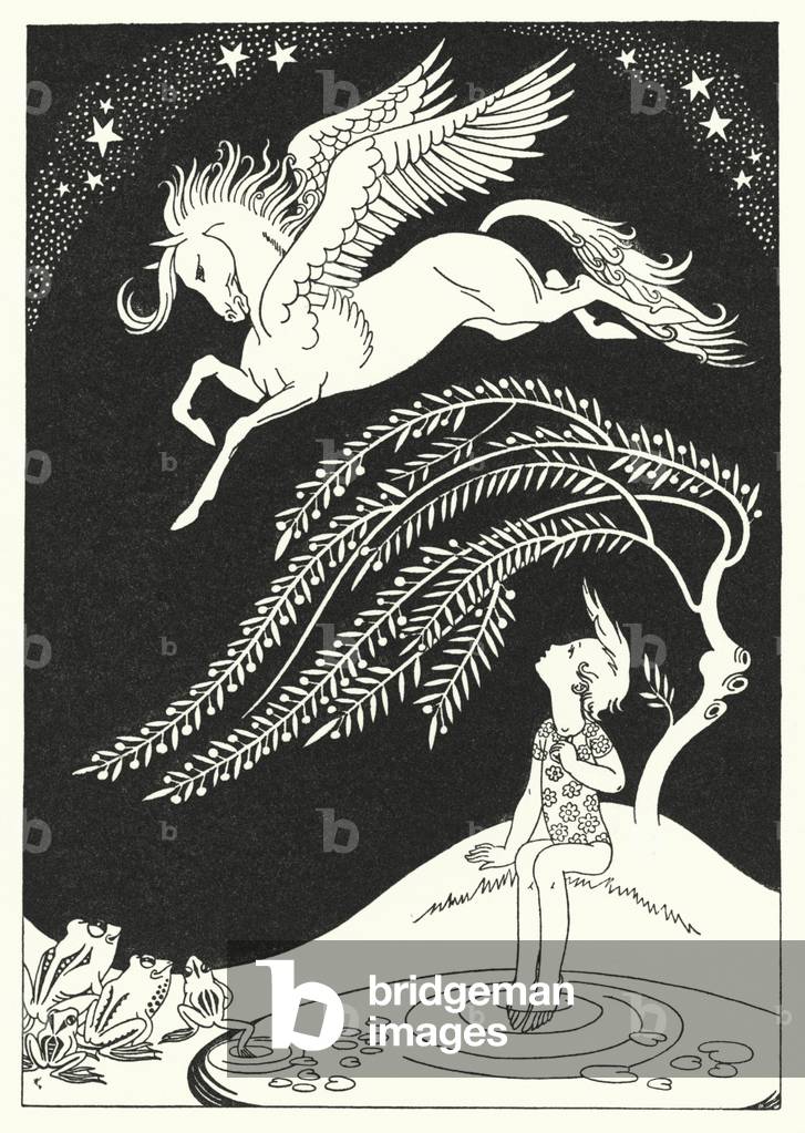 "verso il basso è venuto Pegasus" di Merlyn Mann, b/w