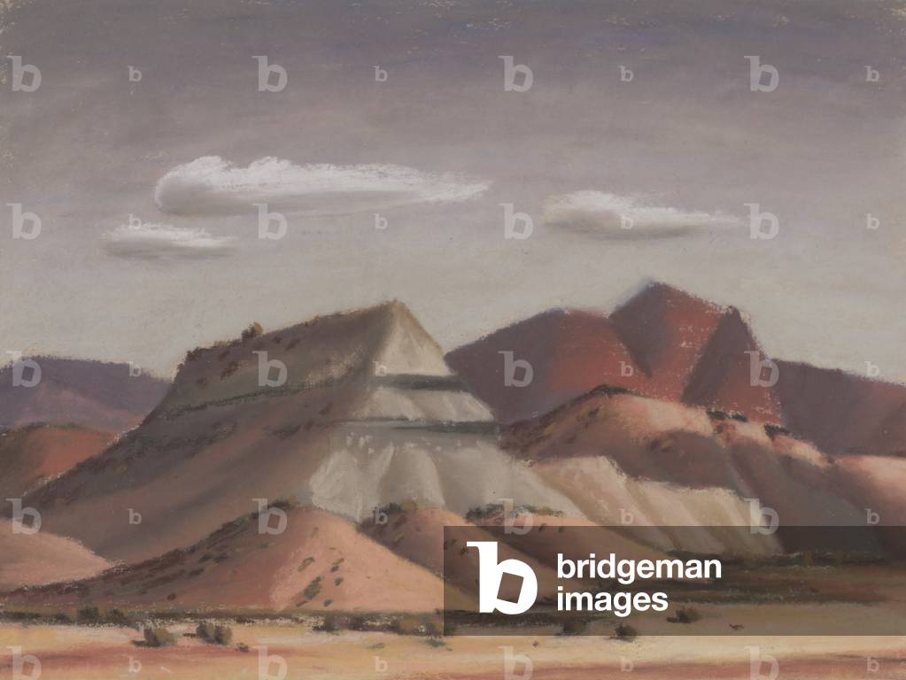 Montagne di Natale (pastello a bordo)