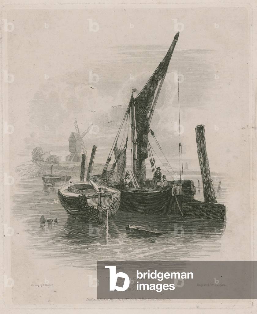 "Thames Craft (Gravur)" von English School