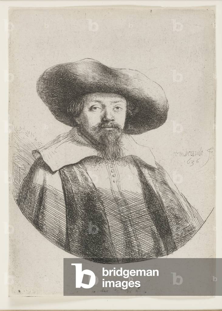 Samuel Manasseh Ben Israel, Jewish Author, 1636 (etching)