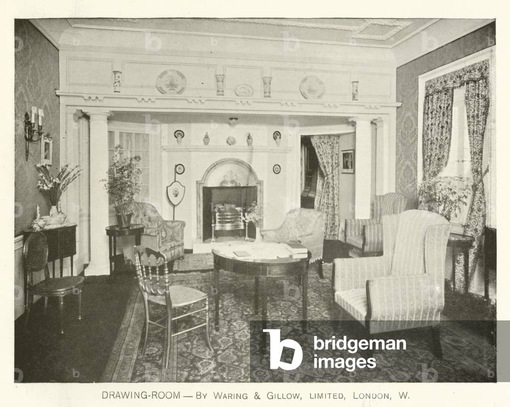 Immagine di Stampa "Sala da disegno" di English Photographer, b/w