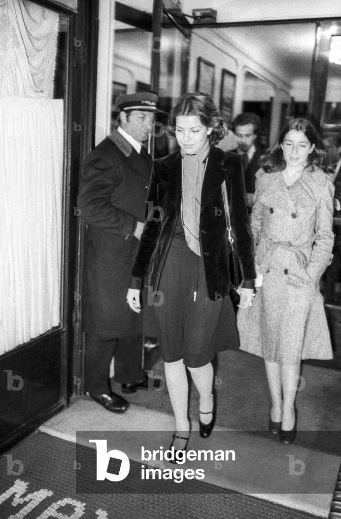 Immagine di Fotografia "La Principessa Carolina di Monaco lascia il ristorante Maxim's" 1976 di Giovanni Coruz
