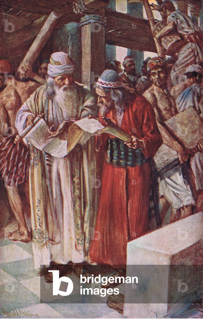 "La scoperta del libro" di Harold Copping