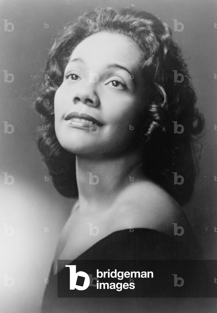 Image of Coretta Scott King, 1964 (b/w photo)