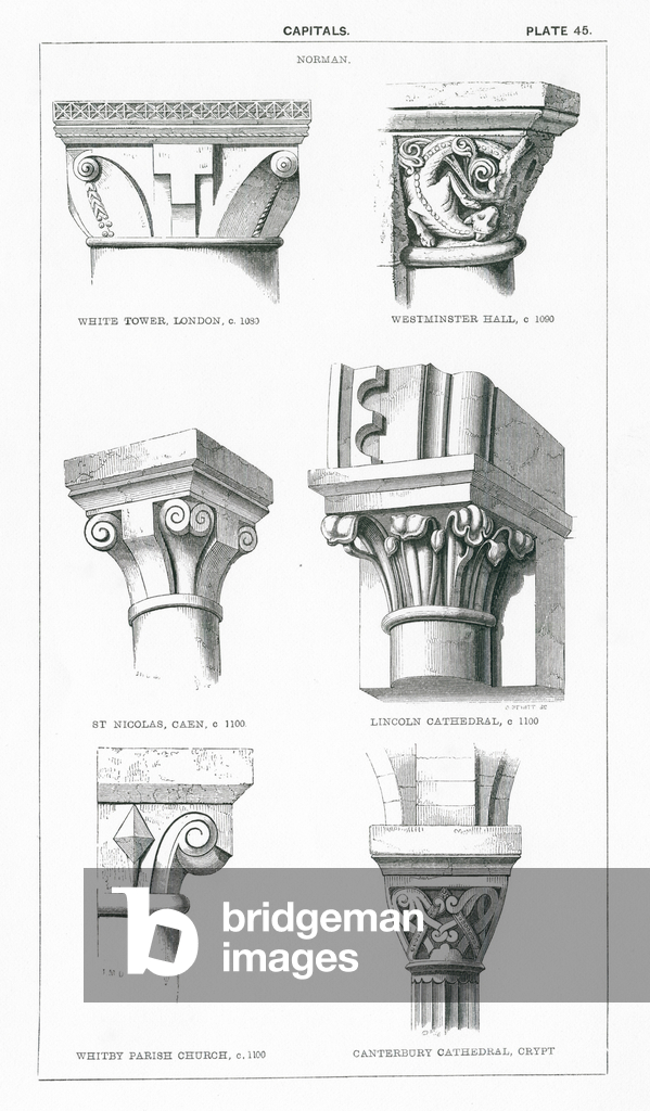 Image of Engraving depicting Capitals (engraving) 1801 by English Artist