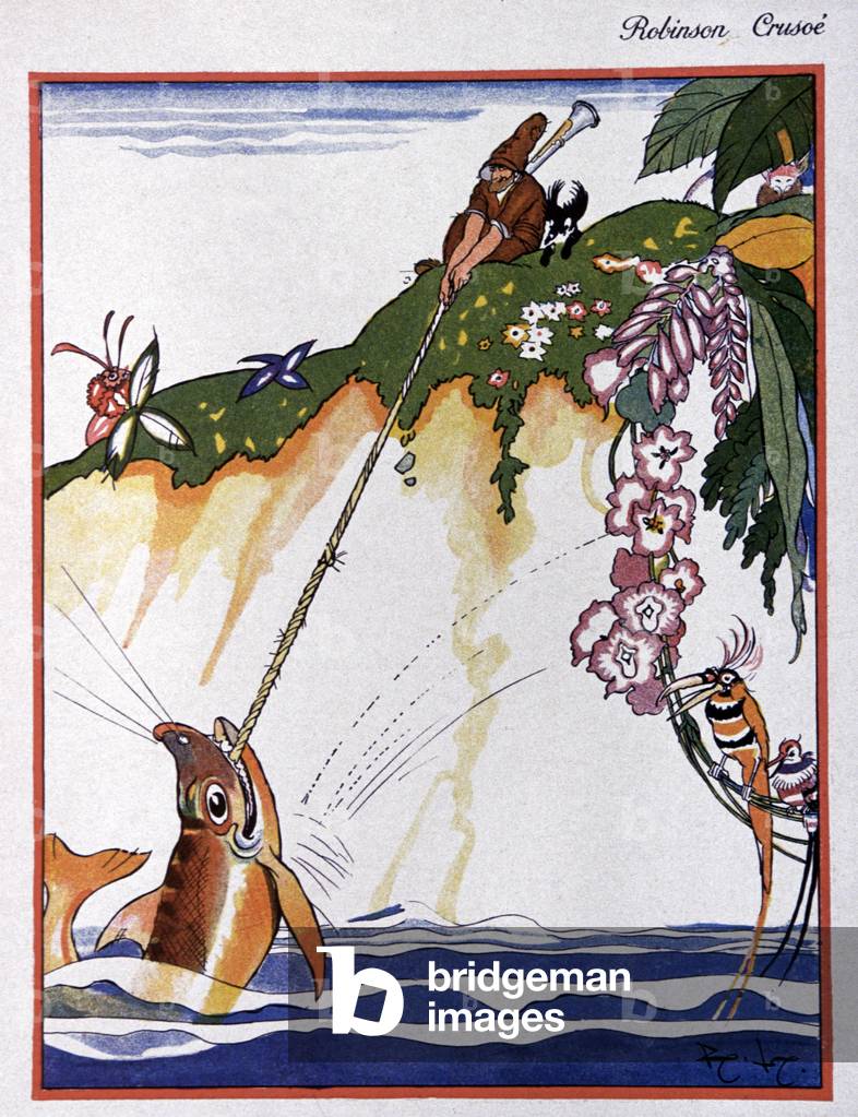 Robinson Crusoe, 1930 (color lito)