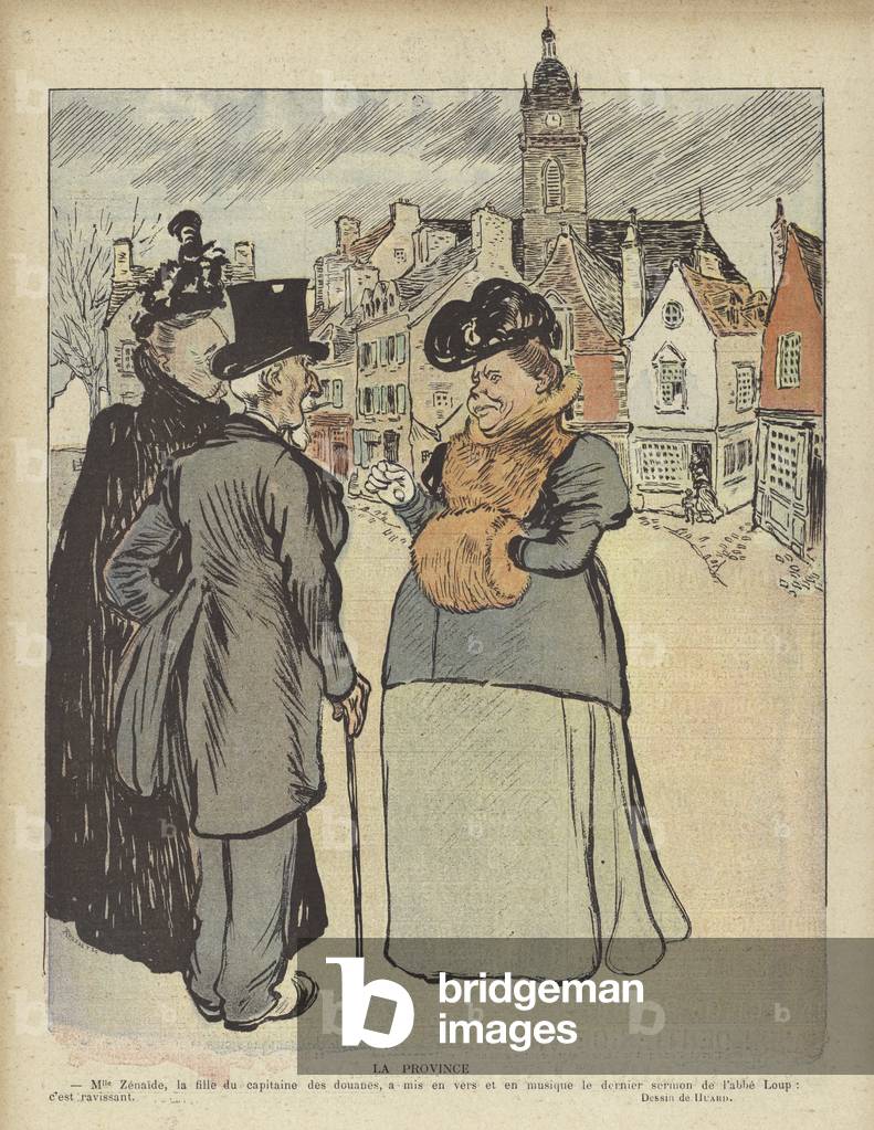 "Illustrazione per Le Rire (color lito)" di Charles Huard