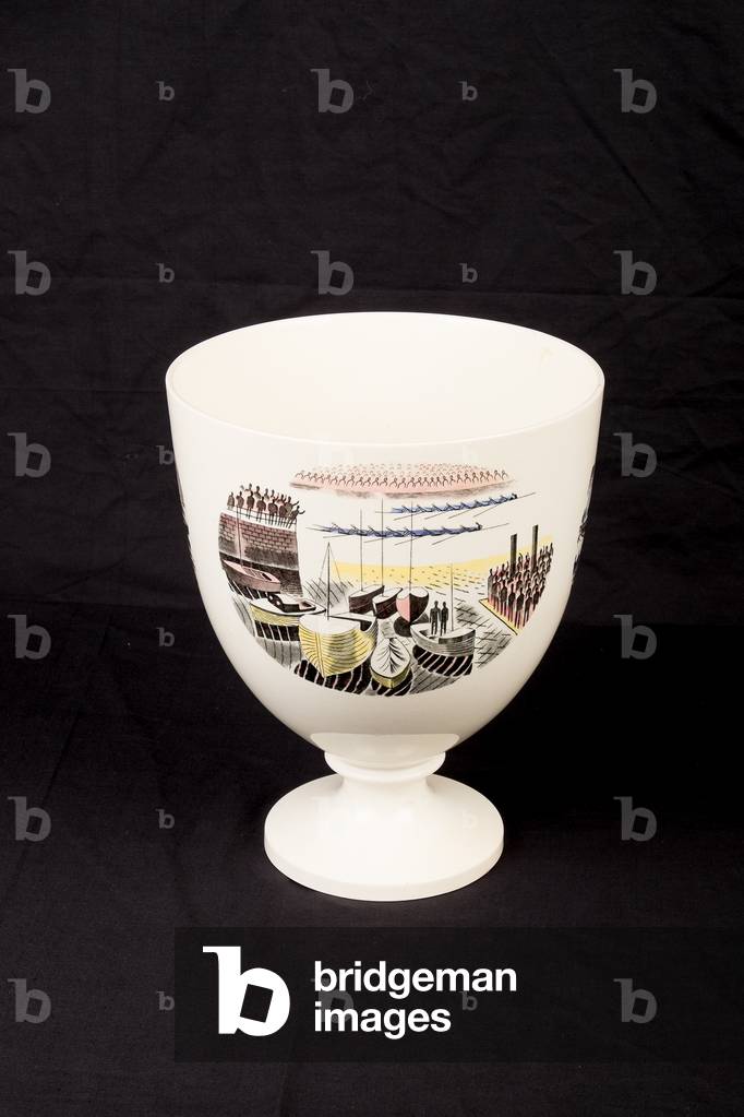 Piccadilly Circus on Boat Race Night Goblet (transfer print & ceramic)