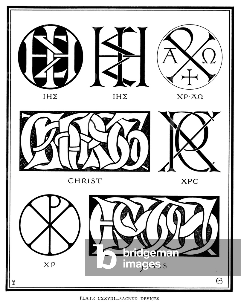 Xp Sign Jesus Image of Sacred Devices, Christ, Jesus, XPC, XP (engraving) by English ...