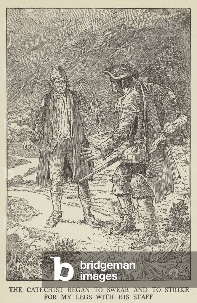 Illustration für Entführt von Robert Louis Stevenson (litho)