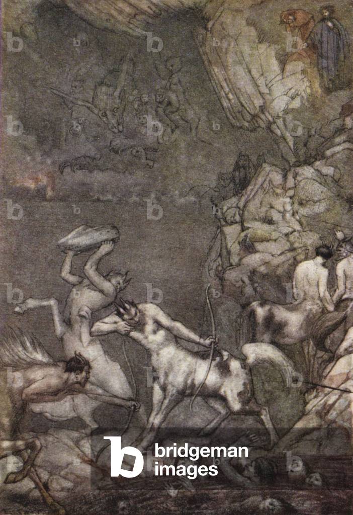 Storie da Dante: Il settimo cerchio (litografia a colori)