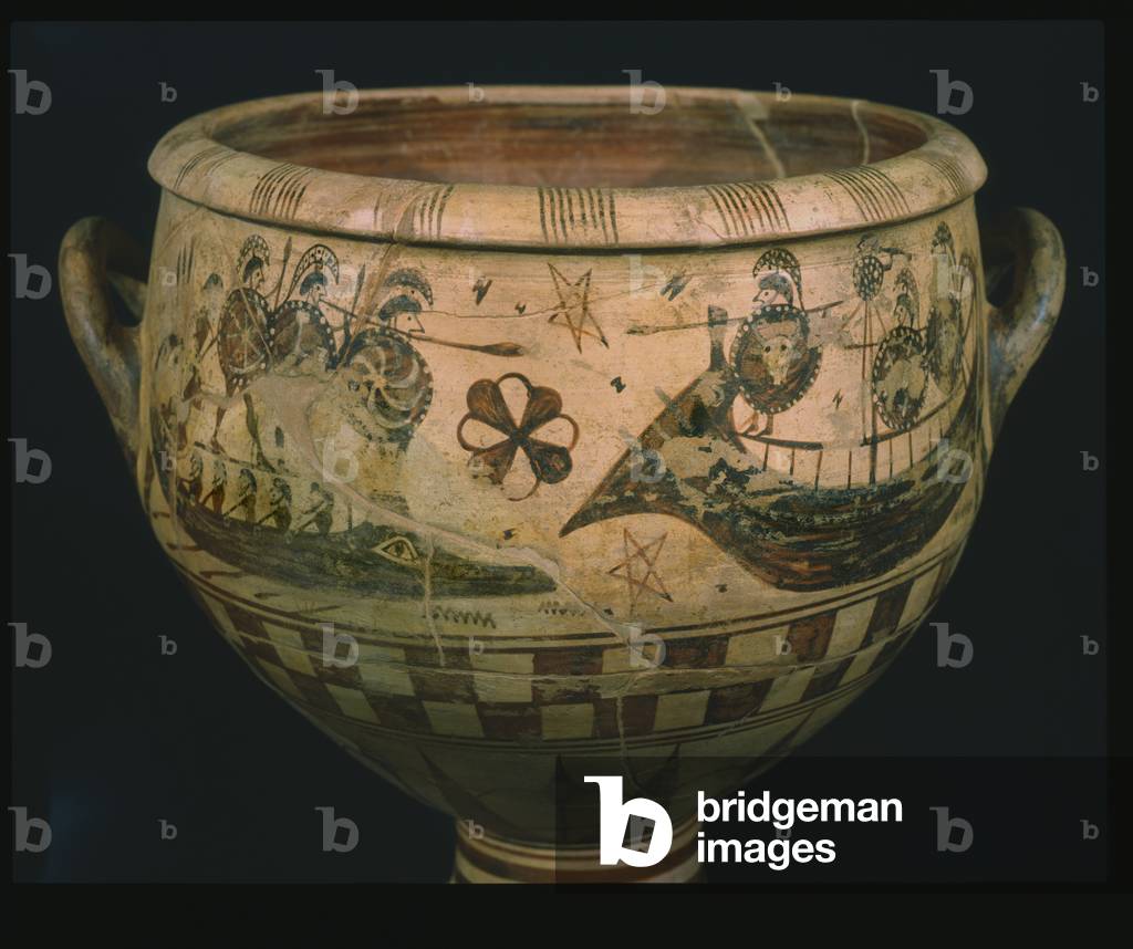 Krater avec Odysseus Blinding Polyphemus (céramique) par Aristonothos