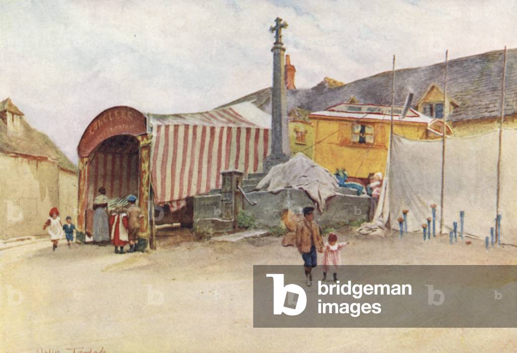 Wessex: Un angolo di una fiera del Wessex (litografia a colori)