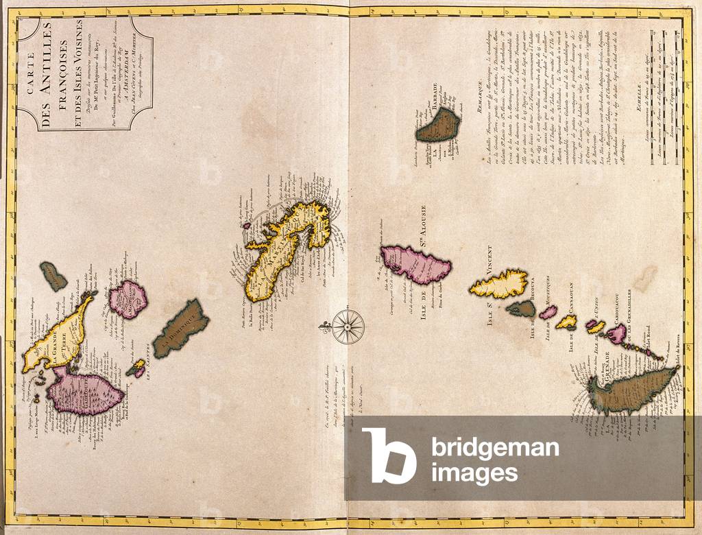 Immagine di Mappa & Pianta "Isole Windward" 1730 di Guillaume Delisle