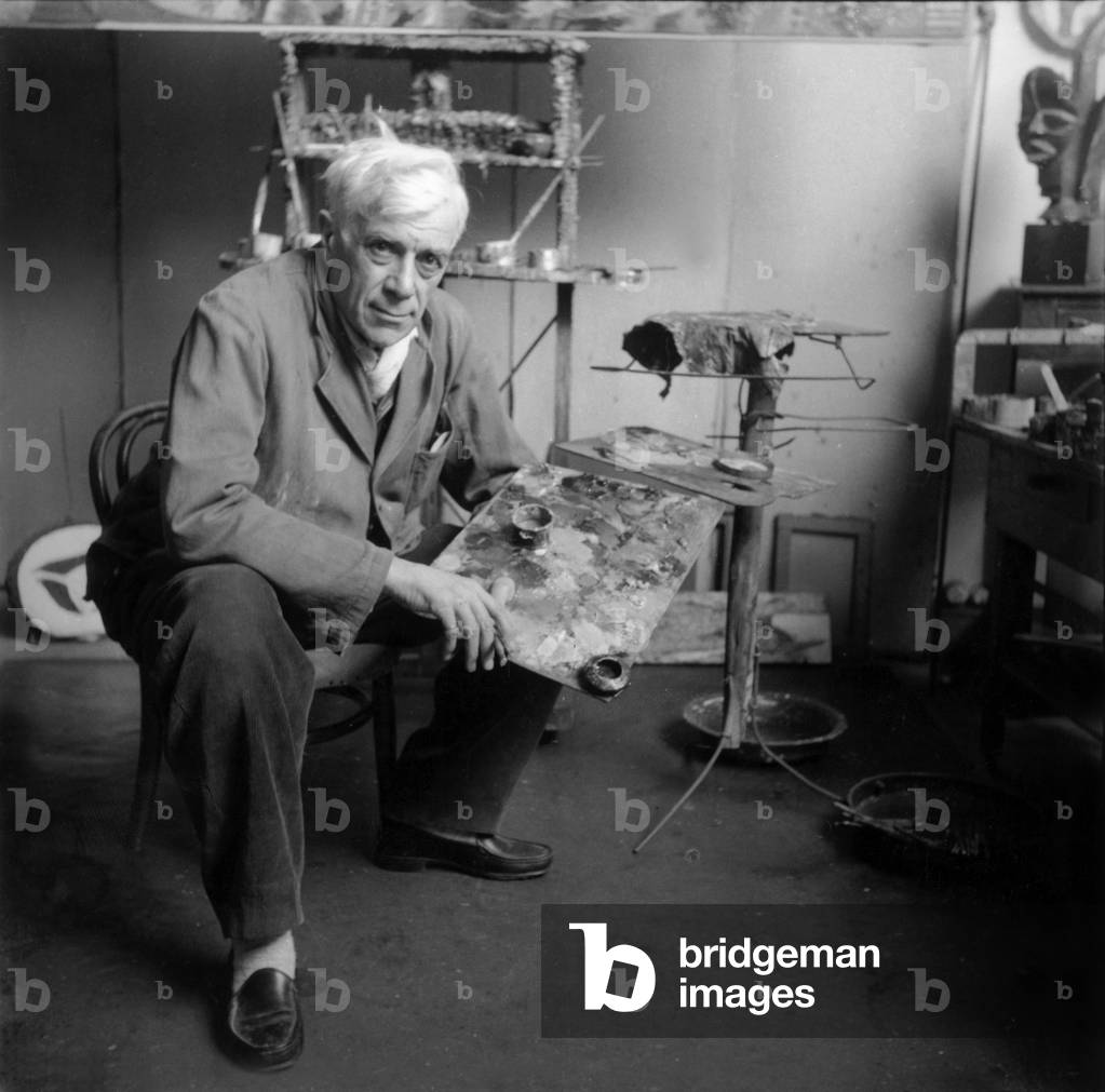 Immagine di Fotografia "Georges Braque" 1957 di Georges Braque, b/w