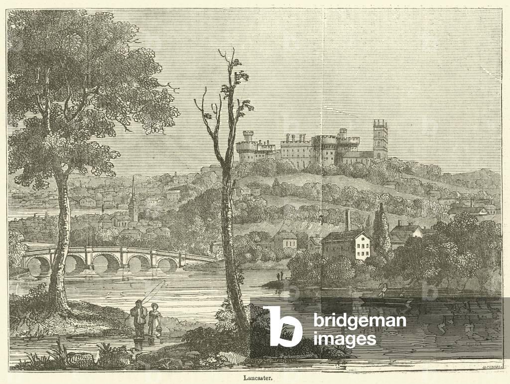 Lancaster (gravure) par English School, b/w
