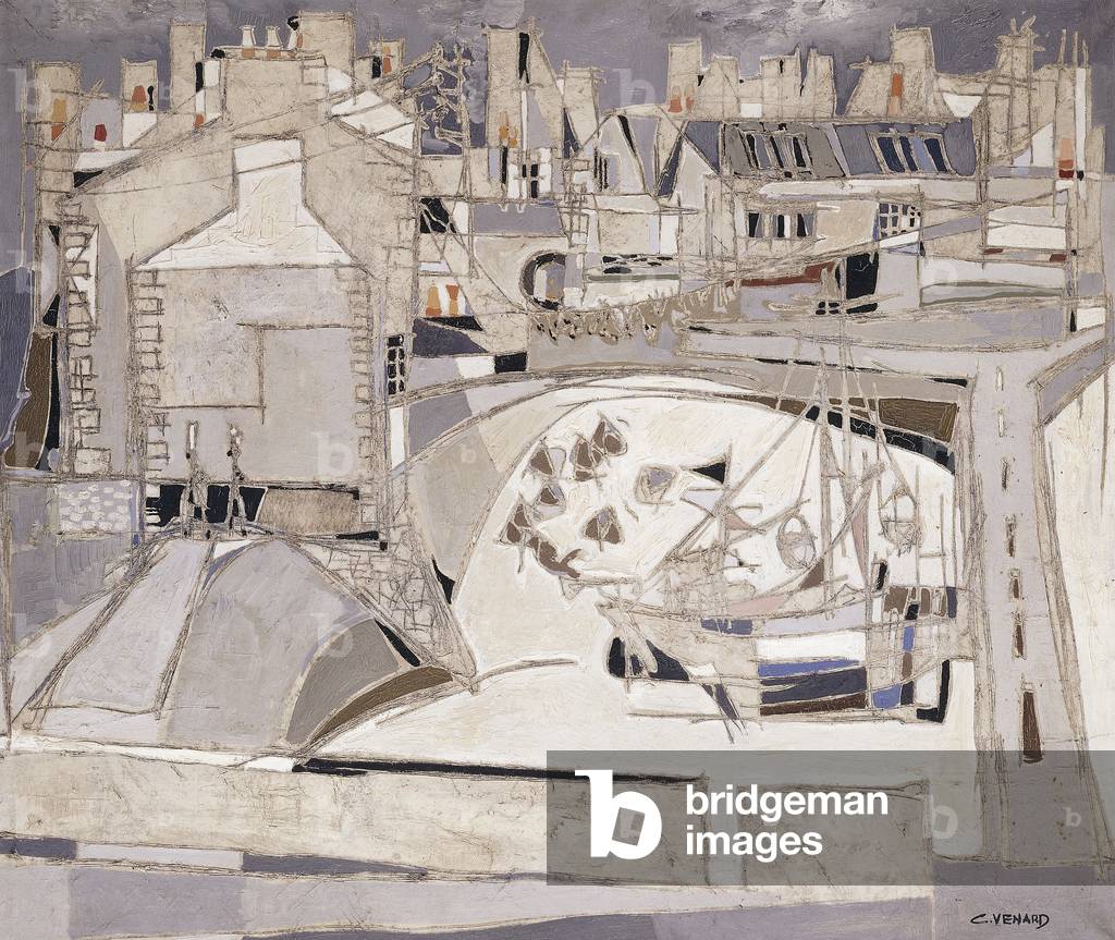 Bild von Gemälde "Le Port (Öl auf Leinwand)" von Claude Venard