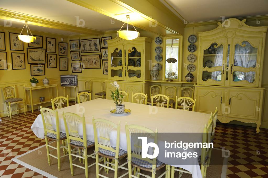 Image of Claude house in Giverny, France. Dining room.
