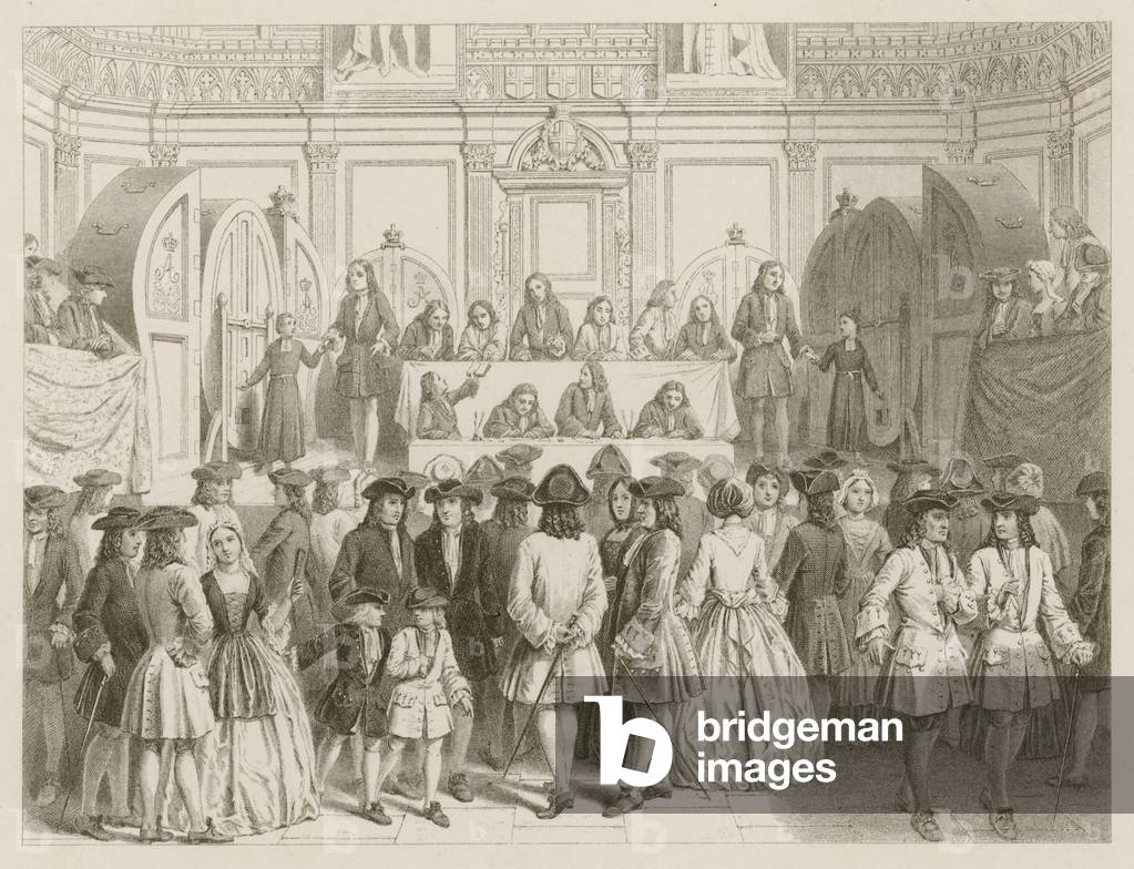 Eine Lotterie; ca. 1750 (Gravur)