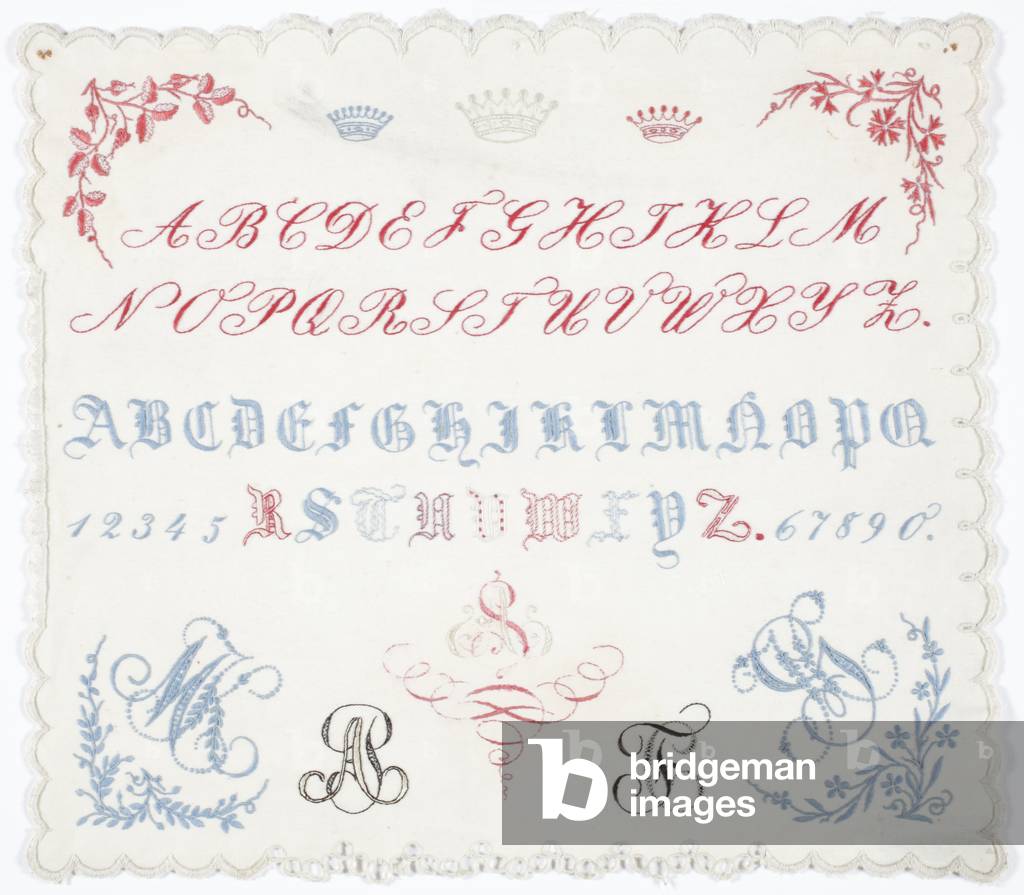 Sampler (cotton, linen)