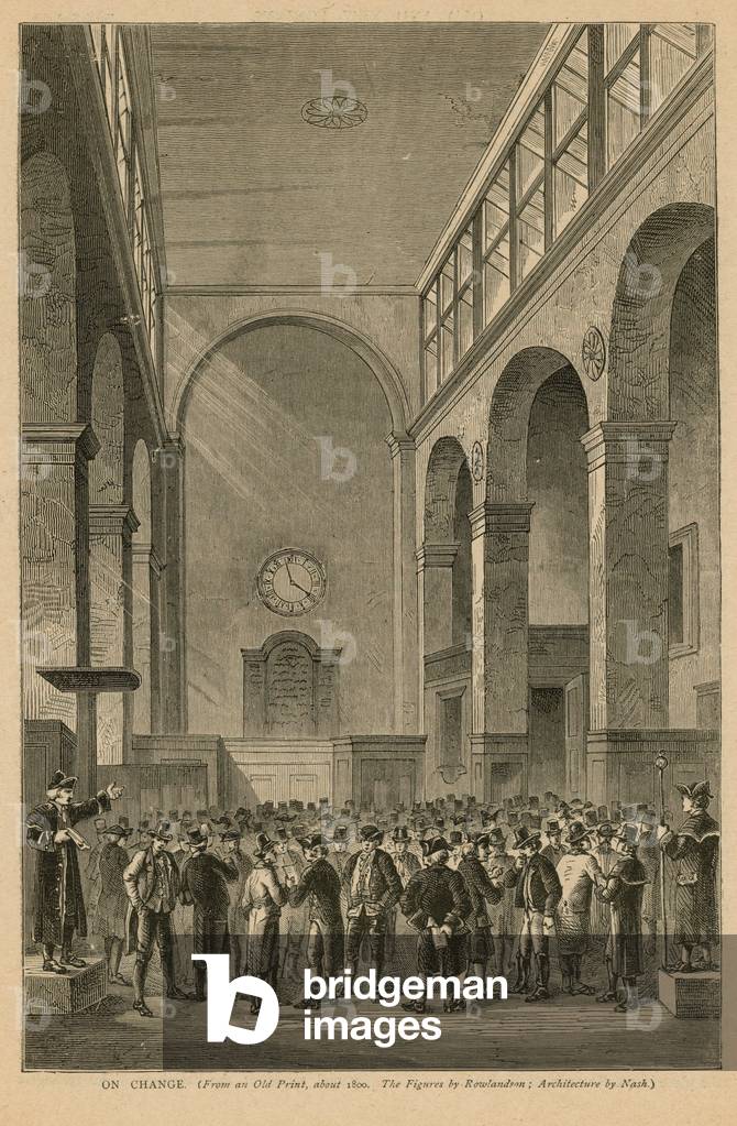 "On Change (Gravur)" von Thomas Rowlandson, b/w