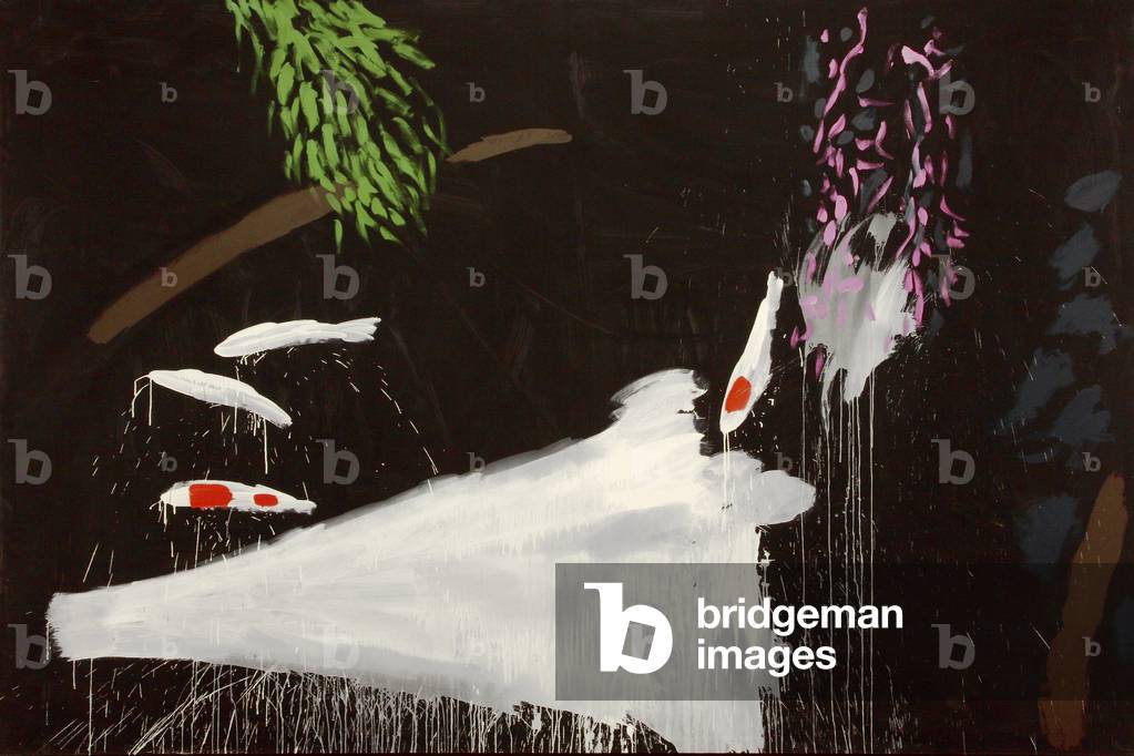 Oriental Garden, Kyoto, 1982 (Acryl auf Leinwand)