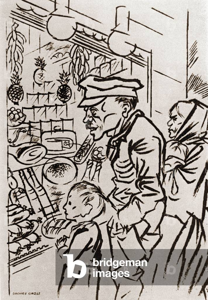 "Crisi economica in Germania" 1922 di George Grosz