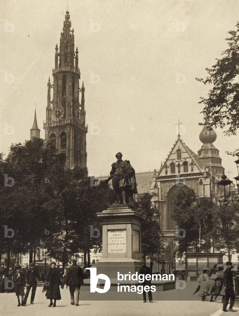 Immagine di Fotografia "Anversa/Anversa: Place Verte (foto b/n)" 1910 di Belgian Photographer