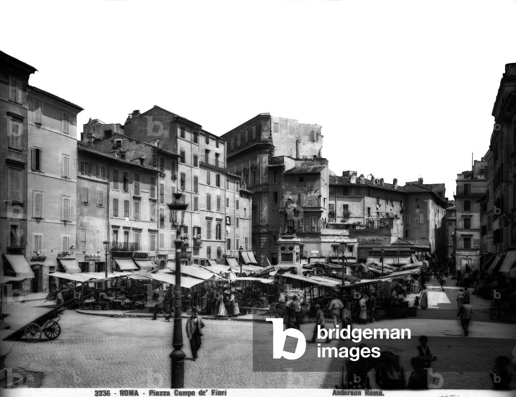 Market Square Rome Image of The old market of Piazza Campo de' Fiori in Rome.