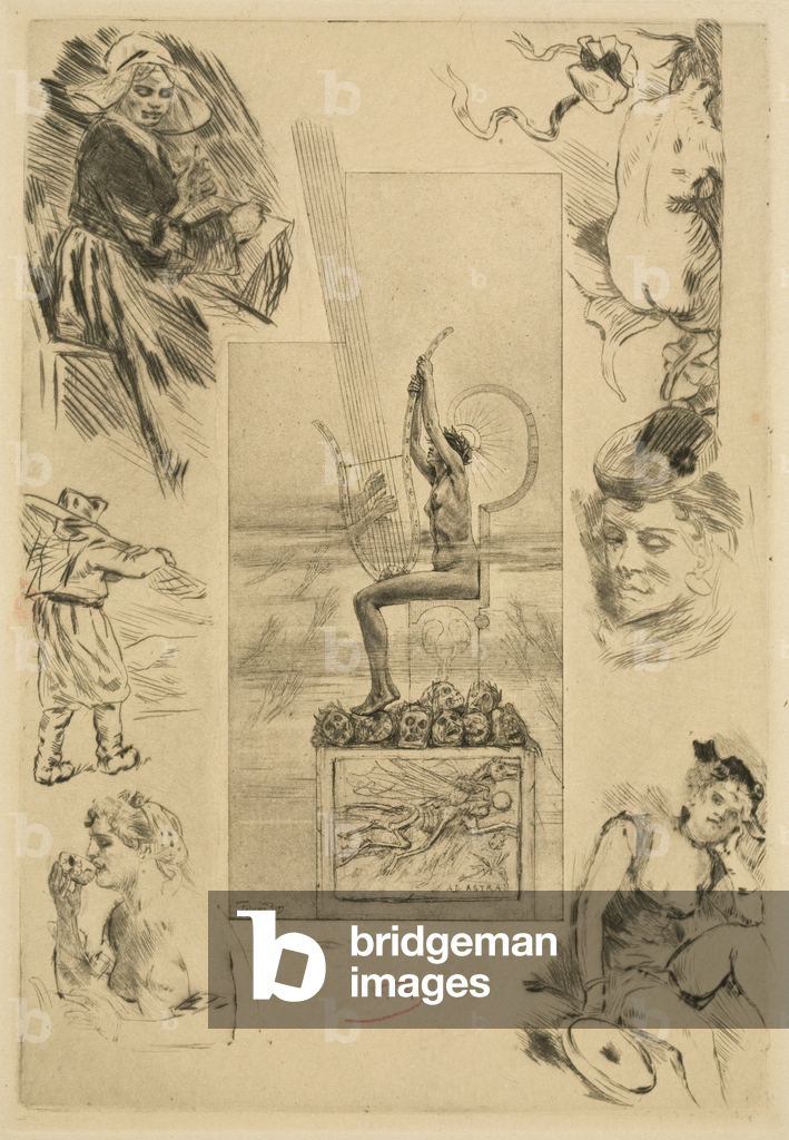La lira (nota anche come La grande lira), 1887 (stampa a puntasecca)