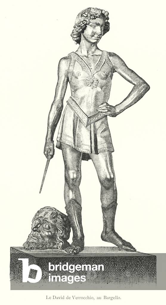 Le David de Verrocchio, au Bargello (Gravur)