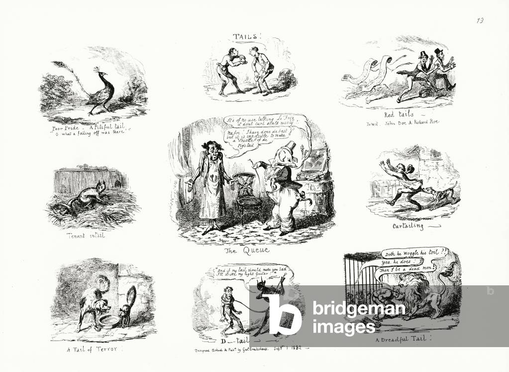 Tails (gravure) par George Cruikshank