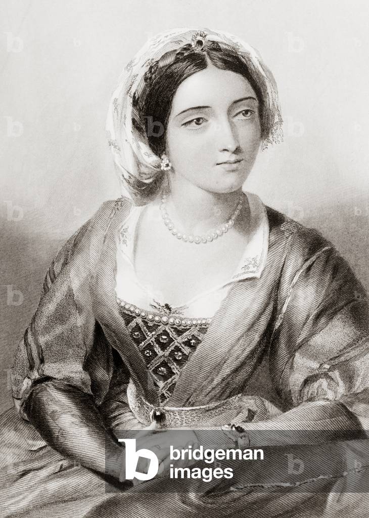 Eleanor von Kastilien, 1244-1290. Königin von König Edward I. von England. Kupferstich von W.H.Egleton nach J.