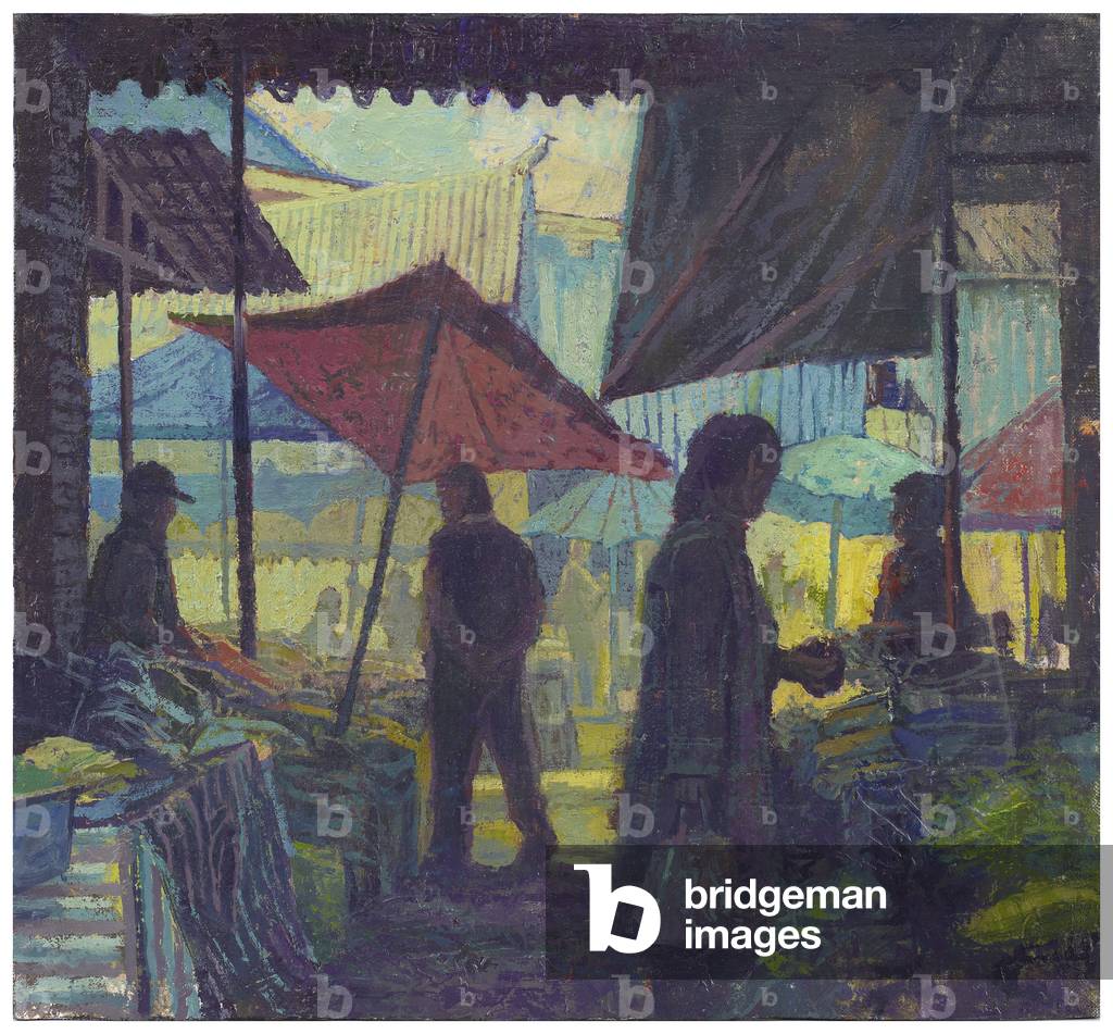 Image of Painting depicting Zhang Yi Market 2019 by Francis Hamel
