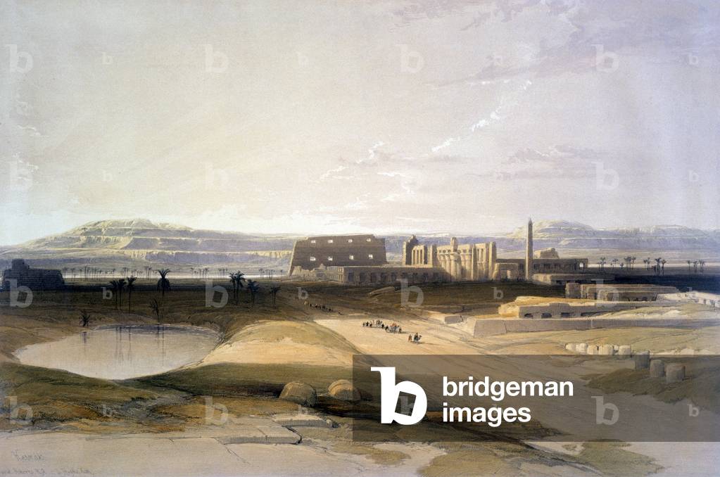 Image of Drawing depicting Karnak'. Lithograph of 1856 after David Roberts (1796-1864) Scottish artist and ori