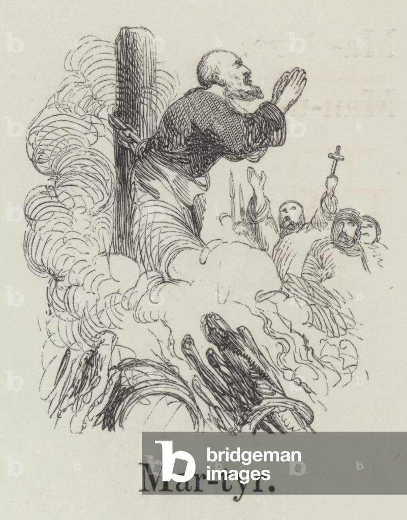 Martyr (gravure) par English School