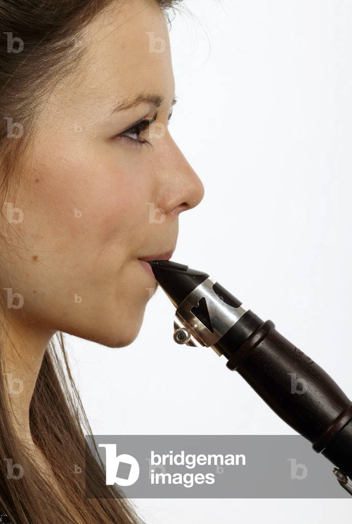 Immagine di Fotografia "Suonatore di clarinetto in si bemolle" di Chris Stock, b/w