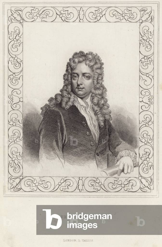 Portrait of Joseph Addison (engraving) by English Artist, b/w