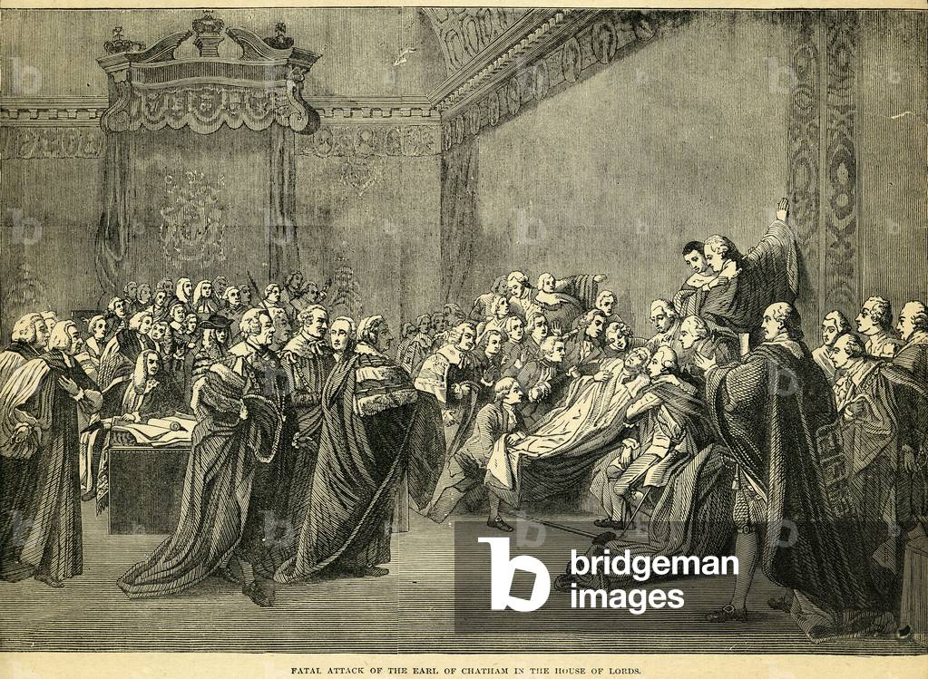 Fatal Seizure of the Earl of Chatham in the House of Lords, 19th Siècle par English School