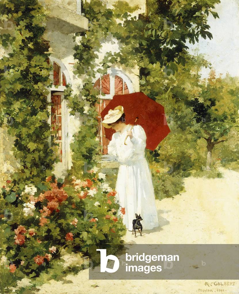 il rosso ombrellone, 1891 (olio su tela)