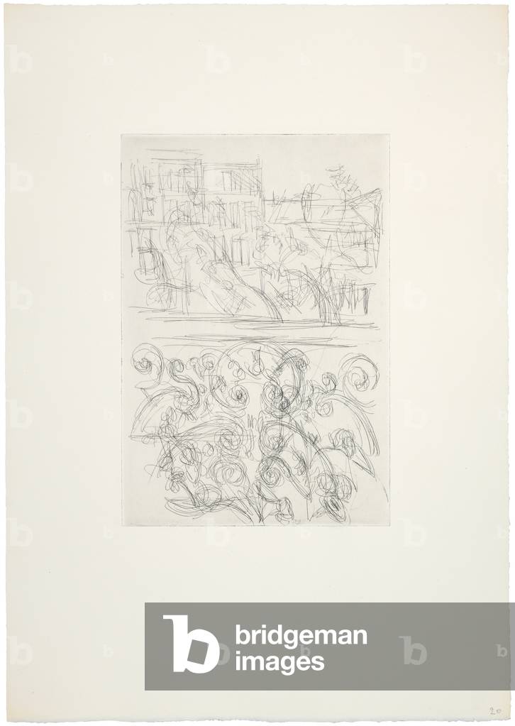 La griglia del balcone, 1958-60 (acquaforte)