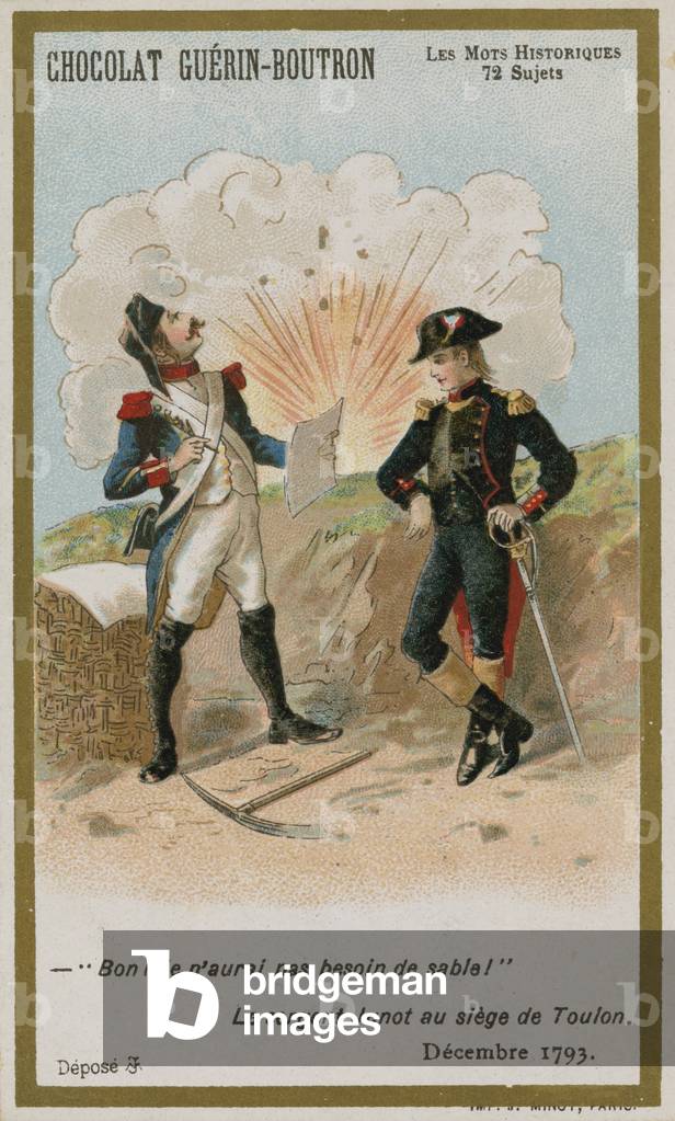 Carta Chocolat Guerin-Boutron, serie Historic Words (cromolito)