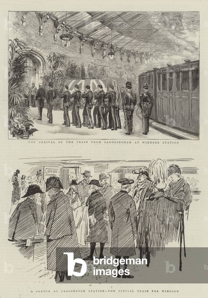 il funerale di HRH il tardo duca di clarence e Avondale (incisione)