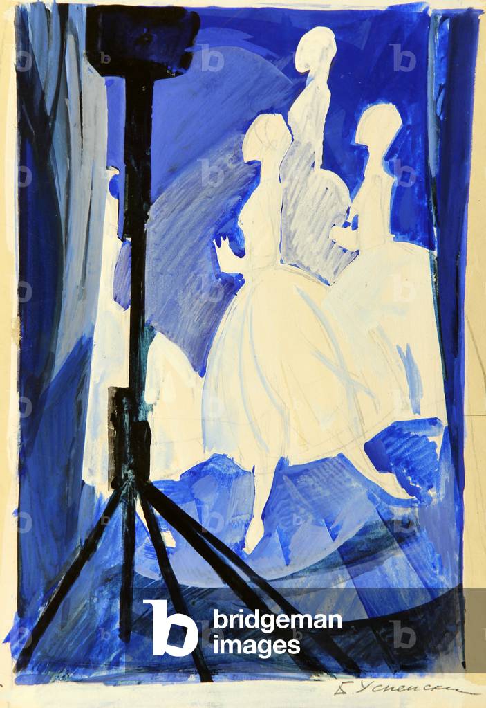 Immagine di Dipinto "Ballerine Backstage" 1970 di Boris Uspensky